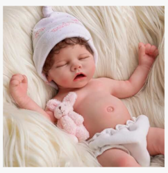 BABESIDE Lifelike Reborn Baby Dolls - 12 Inch Full Platinum Silicone Reborn Baby Dolls Anatomically Correct Sleeping Baby Girl Real Life Baby Doll with Gift Box from SKANDA INTERNATIONAL FZ LLE