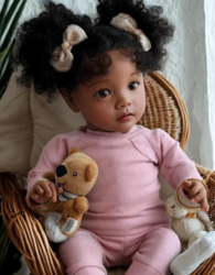 BABESIDE Lifelike Reborn Baby Dolls Daisy Black Girl- 20 Inch Soft Body Realistic-Newborn Handmade Real Life Baby Dolls with Clothes and Toy Gift for Kids Age 3+ from SKANDA INTERNATIONAL FZ LLE