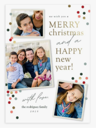 Let's Make Memories Personalized Photo Christmas Cards with Envelopes - Premium Quality - 5x7-2025 Holiday Cards & White Envelopes - Confetti Trio - 15 ct from SKANDA INTERNATIONAL FZ LLE