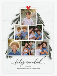 Let's Make Memories Personalized Photo Christmas Cards with Envelopes - Feliz Navidad - Premium Quality - 5x7-2025 Holiday Cards & White Envelopes - Tree Collage - 15 ct from SKANDA INTERNATIONAL FZ LLE
