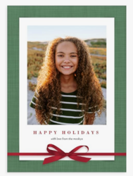 Let's Make Memories Personalized Photo Christmas Cards with Envelopes - Premium Quality - 5x7-2025 Holiday Cards & White Envelopes - Elegant Bow - 15 ct from SKANDA INTERNATIONAL FZ LLE