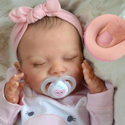 BABESIDE Silicone Baby Doll - 20-Inch Lifelike Reborn Baby Dolls Sweet Smile Realistic-Newborn Real Life Sleeping Girl with Toy Accessories Gift Set for Kids from SKANDA INTERNATIONAL FZ LLE
