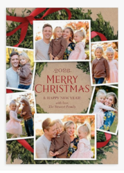 Let's Make Memories Personalized Photo Christmas Cards with Envelopes - Premium Quality - 5x7-2025 Holiday Cards & White Envelopes - Wreath Snapshots - 15 ct from SKANDA INTERNATIONAL FZ LLE