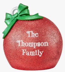 Let's Make Memories Personalized Light-Up Glitter Tabletop Christmas Ornament - Large Red from SKANDA INTERNATIONAL FZ LLE