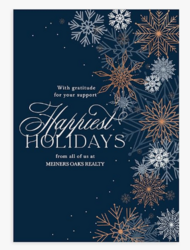 Let's Make Memories Personalized Business Christmas Cards with Envelopes - Premium Quality - 5x7-2025 Holiday Cards & White Envelopes - Shining Snowflakes - 15 ct from SKANDA INTERNATIONAL FZ LLE