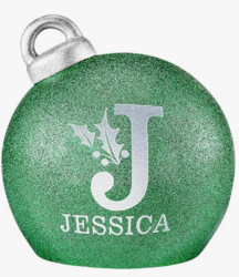 Let's Make Memories Holiday Initial Glitter Light-Up Tabletop Christmas Ornament - Small Green from SKANDA INTERNATIONAL FZ LLE