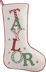 Let's Make Memories Personalized Christmas Stocking - Festive Name Christmas Stocking - for Family - Light Design from SKANDA INTERNATIONAL FZ LLE