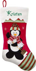 Let's Make Memories Personalized Christmas Stocking - Snow Cap - 3D Plush Character - Embroidered Name - Christmas Decor - Holiday Decor - Customized Stockings for Family - Penguin from SKANDA INTERNATIONAL FZ LLE