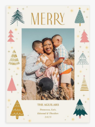 Let's Make Memories Personalized Photo Christmas Cards with Envelopes - Premium Quality - 5x7-2025 Holiday Cards & White Envelopes - Colorful Tannenbaums - 15 ct from SKANDA INTERNATIONAL FZ LLE