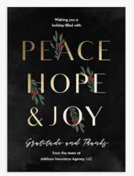 Let's Make Memories Personalized Business Christmas Cards with Envelopes - Premium Quality - 5x7-2025 Holiday Cards & White Envelopes - Peace, Hope, & Joy - 15 ct from SKANDA INTERNATIONAL FZ LLE