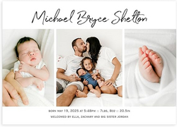 Let's Make Memories Personalized Baby Announcement Cards - Birth, Adoption - Boy, Girl - Premium Quality Custom Photo Cards for Mailing - 5x7 - Includes White Envelopes - Bold Script - 15 ct from SKANDA INTERNATIONAL FZ LLE