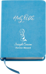 Let's Make Memories Personalized Children's Bible - Engraved with Name - Religious Keepsake - Baptism, Communion, Confirmation - for Boy, Baby, Kids - Easter Basket Stuffer - Create Your Own - Blue from SKANDA INTERNATIONAL FZ LLE
