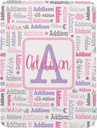 Let's Make Memories Personalized Collage Name Baby Blanket - Pink - Baby Shower - Nursery Decor- 30x40 from SKANDA INTERNATIONAL FZ LLE