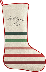 Let's Make Memories Personalized Christmas Stocking - Merry Stripes - for Longer/Middle Names - Christmas 2024 Keepsake - Holiday Pine & Berries from SKANDA INTERNATIONAL FZ LLE