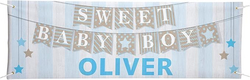 Let's Make Memories Personalized Welcome Baby Banner - Sweet Baby Banner - Customized Baby Shower Décor - Party Decoration - Indoor/Outdoor Vinyl - Blue - 6ft (24"Hx72"L) from SKANDA INTERNATIONAL FZ LLE