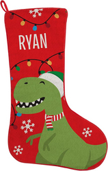 Let's Make Memories FA La La Friends Personalized Christmas Stocking, Christmas Décor - Customize Name - Dinosaur from SKANDA INTERNATIONAL FZ LLE