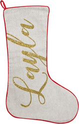Let's Make Memories Personalized Christmas Stocking with Swirl Name - Customize Stockings for Each Family Member with Any Name up to 12 Characters - Large Stocking 7.5" Wx19 L - Gold Lettering from SKANDA INTERNATIONAL FZ LLE