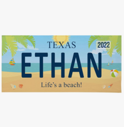 Let's Make Memories Personalized Beach Towel  from SKANDA INTERNATIONAL FZ LLE