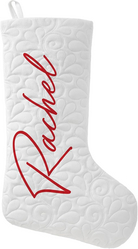 Let's Make Memories Personalized Christmas Stocking - Stylish Script Design - Quilted - for Family - Colorful Christmas Décor - Personalize with Name - Red Writing from SKANDA INTERNATIONAL FZ LLE