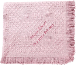 Let's Make Memories Personalized Honeycomb Baby Blanket - New Baby Shower - Welcome - 36x50 - Pink from SKANDA INTERNATIONAL FZ LLE