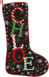 Let's Make Memories Personalized Christmas Stocking - Festive Name Christmas Stocking - for Family - Dark Design from SKANDA INTERNATIONAL FZ LLE
