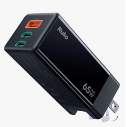 Ruko PD65W USB C Charger, 3-Port GaN Fast Charger Block, from SKANDA INTERNATIONAL FZ LLE