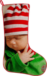 Let's Make Memories Personalized Christmas Stocking - Photo Stocking - for Family - Christmas Décor - Custom Photo Stocking - 19" from SKANDA INTERNATIONAL FZ LLE
