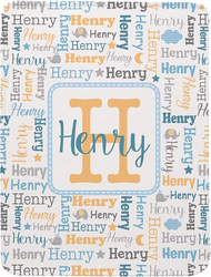 Let's Make Memories Personalized Collage Name Baby Blanket - Blue - Baby Shower - Nursery Decor- 30x40 from SKANDA INTERNATIONAL FZ LLE