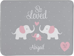 Let's Make Memories Personalized So Loved Baby Blanket - Welcome Newborn - Celebrate New Baby - Cozy Blanket - for Nursery - Pink - 30"x40" from SKANDA INTERNATIONAL FZ LLE