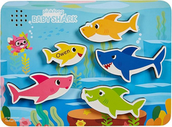 Let's Make Memories Personalized Baby Shark Singing Puzzle - Wooden Musical Toy for Toddlers - Baby Shark Song - 5 Pieces - Customize with Name from SKANDA INTERNATIONAL FZ LLE