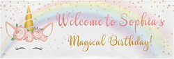 Let's Make Memories Personalized Unicorn Birthday Banner - Happy Birthday Banner for Kids - Custom Party Decorations - Indoor/Outdoor Vinyl - Any Name - Unicorn Party Decor - 6ft from SKANDA INTERNATIONAL FZ LLE