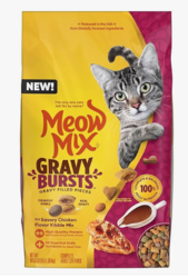 Meow Mix Gravy Bursts Dry Cat Food, Chicken, 3 LB Bag from SKANDA INTERNATIONAL FZ LLE