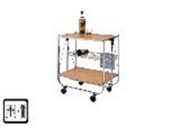 Wooden Board Two Tier Foldable Trolley with Wine Rack from SHYH GENG ENTERPRISE CO., LTD.