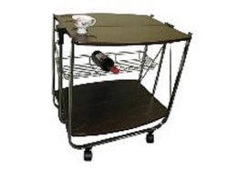 Barrel-Shaped Wooden Board Two Tier Foldable Trolley from SHYH GENG ENTERPRISE CO., LTD.