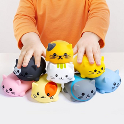 Ruko 1701 Musical Cats Piano Keyboards with Cute Meow Tone, Press Play Music Scale, Fun Music Toys for Kids, for Boys & Girls Age 3 4 5 6 7 8 9, Educational Instrument (8Pcs) from SKANDA INTERNATIONAL FZ LLE