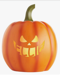 Let's Make Memories Personalized Jack o Lantern Halloween Pumpkin Decor Outdoor- Light Up Indoor/Outdoor Halloween Decorations - Trunk or Treat - Custom Name - Large - Orange - Scary from SKANDA INTERNATIONAL FZ LLE