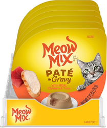 Meow Mix Pate in Gravy with Real Chicken & Tuna Wet Cat Food, 2.75 Ounce (Pack of 12) from SKANDA INTERNATIONAL FZ LLE