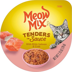 Meow Mix Tenders in Sauce Wet Cat Food, Salmon & Crab, 2.75 Ounce Cup (Pack of 12) from SKANDA INTERNATIONAL FZ LLE