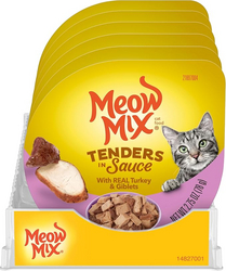 Meow Mix Tenders in Sauce Wet Cat Food, Turkey & Giblets, 2.75 Ounce Cup (Pack of 12) from SKANDA INTERNATIONAL FZ LLE