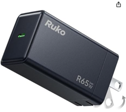 Ruko 65W USB C Charger, PPS GaN Fast Charger, Compact & Foldable, Compatible with MacBook Pro/Air, iPhone 17/16/15, Galaxy S25/S24, Pixel 10/9, Steam Deck and More from SKANDA INTERNATIONAL FZ LLE