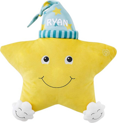 Let's Make Memories Personalized Twinkle Twinkle Light-Up Star Pillow - Sparkly Soft Nightlight - 5 LED Lights - Customize with Any Name from SKANDA INTERNATIONAL FZ LLE
