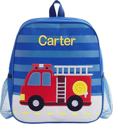 Let's Make Memories Kids Personalized Toddler Backpack for School - Custom Preschool Backpack - Just For Me - Fire Truck from SKANDA INTERNATIONAL FZ LLE
