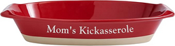 Let's Make Memories Personalized Baking Dish - Rectangular Casserole Bakeware - Kickasserole Stoneware Baking Dish - Mothers Day For Mom Grandma Wife Her - From Family Kids - Any Message - Red from SKANDA INTERNATIONAL FZ LLE