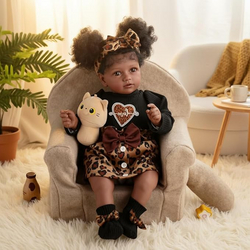 BABESIDE Lifelike Reborn Baby Dolls Black - 20 Inch Realistic-Newborn Dolls Girl African American Baby Doll with Soft Cloth Body, Real Life Baby Doll Gift for Kids Ages 3+ from SKANDA INTERNATIONAL FZ LLE