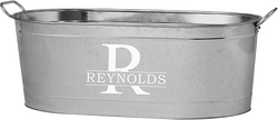 Let's Make Memories Personalized Beverage Tub - Custom Beverage Tub - Customize With Name & Initial - Galvanized Drink Tub - 20 ¾"L x 11 ¾"W x 7" H - 5.5 Gallons from SKANDA INTERNATIONAL FZ LLE