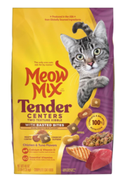 Meow Mix Tender Centers Basted Bites Chicken and Tuna Flavor, 3 Pound, Crunchy Outside Meaty Inside from SKANDA INTERNATIONAL FZ LLE