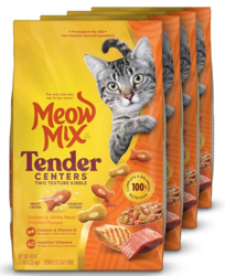 Meow Mix Tender Centers Salmon & White Meat Chicken Flavors Cat Food, 3 Pound (Pack of 4), Crunchy Outside Meaty Inside from SKANDA INTERNATIONAL FZ LLE