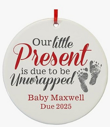 Let’s Make Memories Personalized Christmas Ornament - Round Christmas 2025 Keepsake Ornament - Expecting Parents - Baby on The Way Let’s Make Memories Personalized Christmas Ornament - Round Christmas 2025 Keepsake Ornament - Expecting Parents - Baby on The Way
