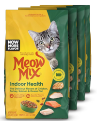 Meow Mix Indoor Formula Dry Cat Food, 3.15 Pound Bag (Pack of 4) from SKANDA INTERNATIONAL FZ LLE