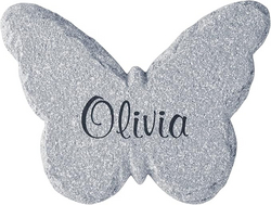 Let's Make Memories Personalized Garden Décor - Custom Garden Stone - Indoor/Outdoor - for Mom or Grandma - for Her - Engraved - Butterfly Cutout - Durable Resin - Large Round Stone from SKANDA INTERNATIONAL FZ LLE
